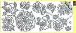 Ziersticker Rosen gold 809